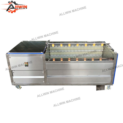 High Efficiency Vegetable Washing Machine Industrial Potato Cleaner Peeling Beet Lotus Root Radish Ginger Cleaning Peeling Machine