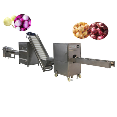 Factory Dy Automatic Onion Top And Tail Cutting Machine Onion Peeling Machine For Sale