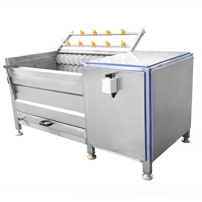 High Efficiency Vegetable Washing Machine Carrot Ginger Cassava Sweet Potato Washing Industrial Peeling Machine LONKIA