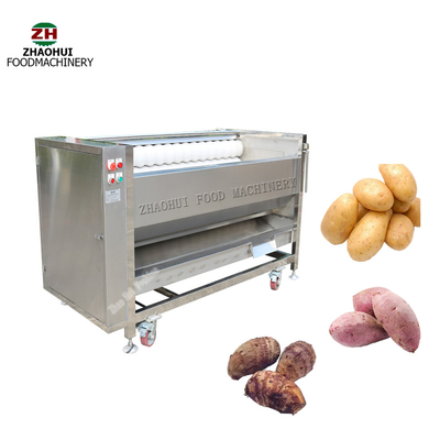 ZH-QP800 Fruit Vegetable Processing Machinery For Cleaning Peeling Brushing