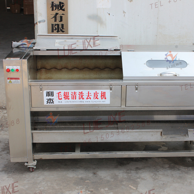 Factory automatic cassava washing and peeling machine taro yam potato brush peeler
